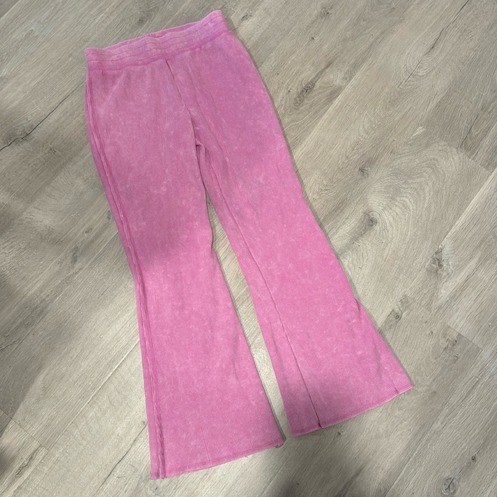 Te verde flare pants pink XS